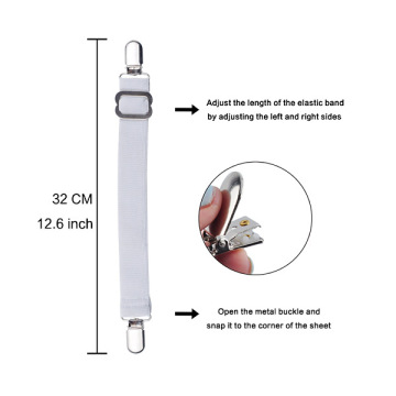 Adjustable Bed Sheet Corner Holders GW1 4cs/Set Elastic Straps for Mattress