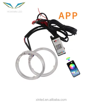 RGB Wireless APP-Controlled Angel Eyes Halo Rings for Car/Motorcycle - 80/90/100/110/120MM