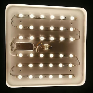 Square LED Ceiling Lamp - Nordic Style, Black and White Housing, Manufactured at TREPOWER Zhongshan Factory
