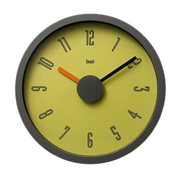 Fashion plastic wall clock, measures 30*30*4.2cm