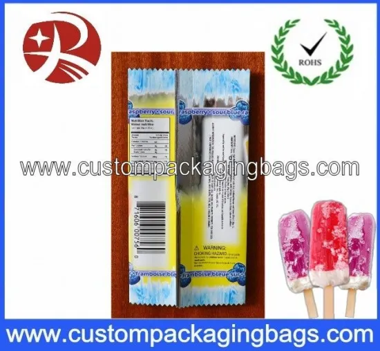 Recycled Ice Cream Stick Plastic Food Packaging Bags Any Color Can Be Printed