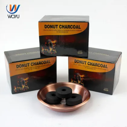 Wholesale donut shape apple wood nature hookah charcoal