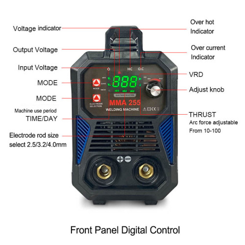 Stick welding machine 200A welder inverter IGBT technology anti stick hot start arc force easy welding completed accessories