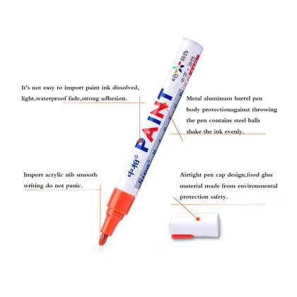 Indelible Ink Paint Pen for Car Tyre and Glass Marking