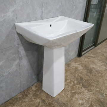 Libya Diamond CE Certified Ceramic Lavabo Bathroom Pedestal Basin