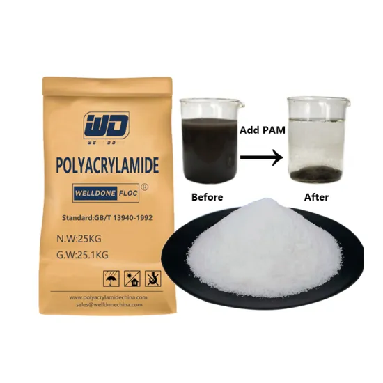 WELLDONE Anionic and Cationic Polyacrylamide for Oil Recovery and Water Treatment