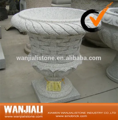 Hand Carved Natural Stone Giant Flower Pot