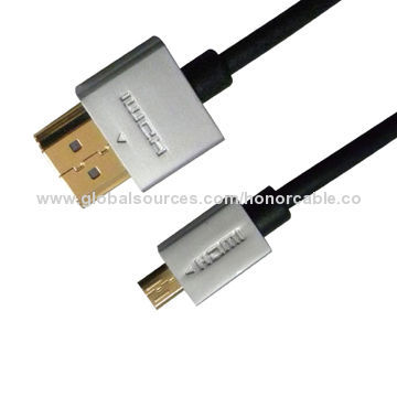 2.0V υψηλής ταχύτητας μικροϋπολογιστών HDMI καλώδια, 4 k * 2160 P ψήφισμα, ασημένια κοχύλι, OD 4 mm