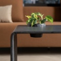 Schwarzer monolithischer Wohnzimmer Beton Couchtisch