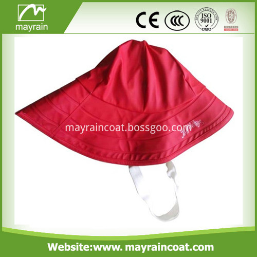 100% Waterproof Red PU Hood