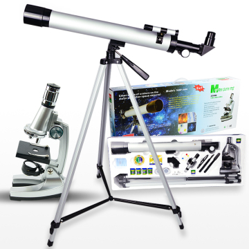 MPZ1200&50F600 Refractor Astronomical Telescope with Microscope for Kids - Children's Science Exploration Learning