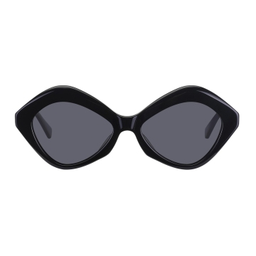 Belieye Trendy Geometric White Frame Sunglasses Womens Men