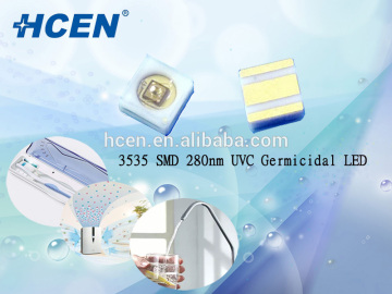 Wholesale high quality 0.5-2.2mW 3535 SMD type 280nm uvc led for water sterilization
