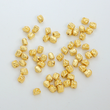 Gold plattierte Messing 3D-Spezialperlen für Schmuck DIY und Großhandel