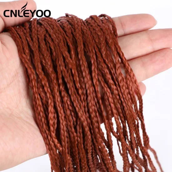 Red Brown ZiZi Box Braid Crochet Hair 28 Inch Wholesale Micro Crochet Box Braids For Women