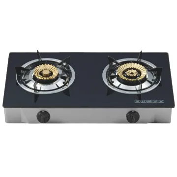 2 Burners Desktop Gas Hob Black Tempered Glass Cooktop Best Gas Stove For Home Kitchen