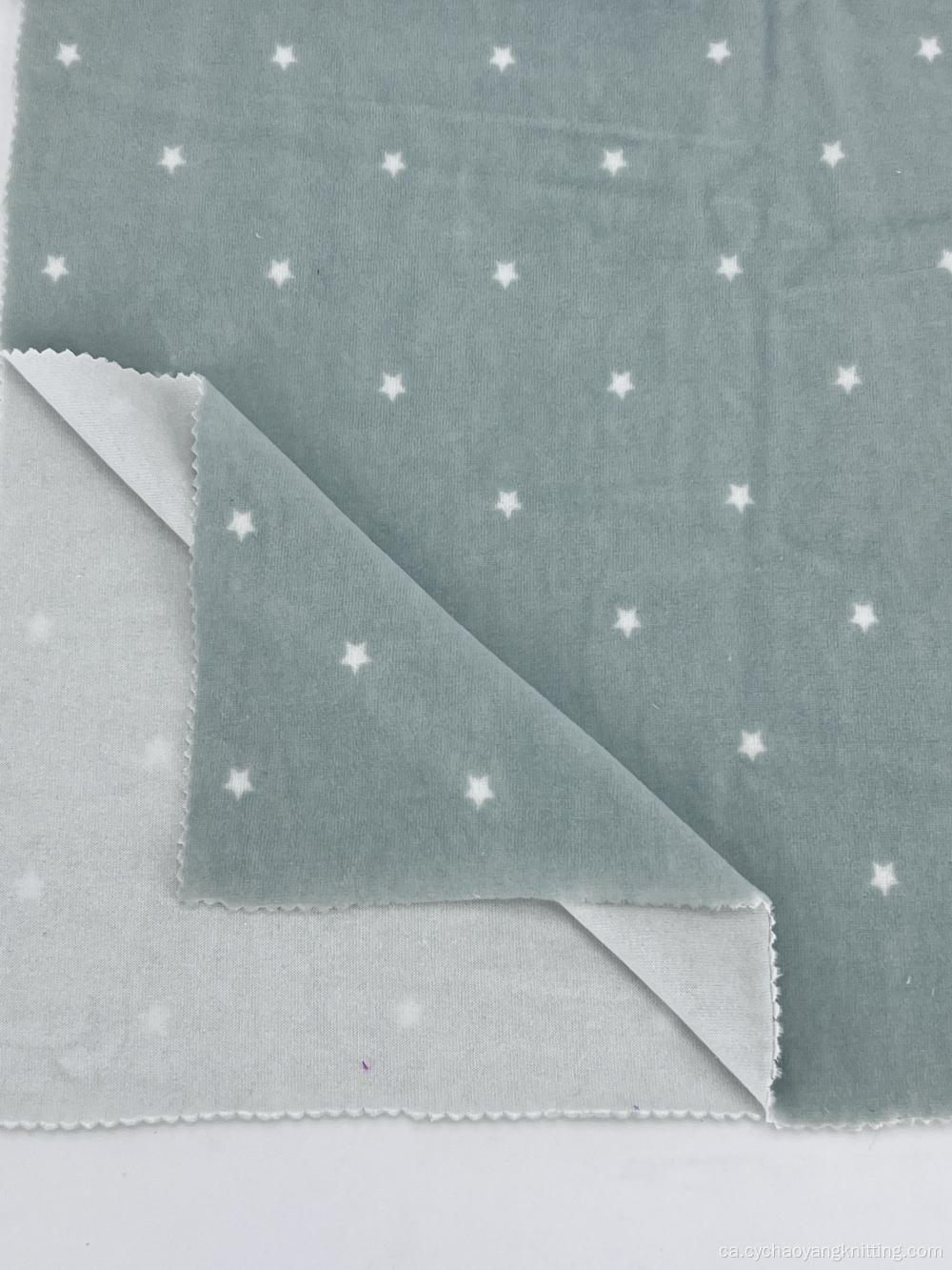 Polyester Imprimit Velvet Still Stretch Fabric de vellut