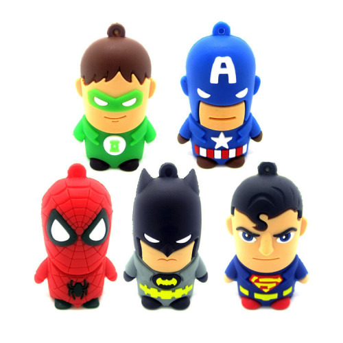 New Superhero Vingador / Superman / Batman / Homem Aranha pendrive Usb 2.0 Usb flash drive 8 GB 16 GB 32 GB 64 GB Pen Drive Dos Desenhos Animados