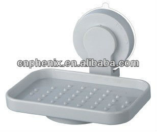 Attachable heavy duty suction cup soap rack