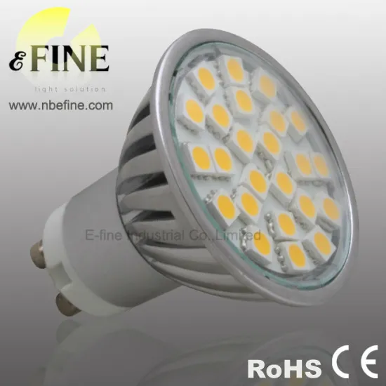 5050 SMD GU10 led lamp 24pcs SMD aluminum body NINGBO