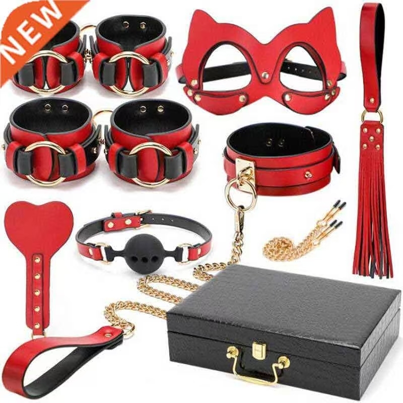 SM leather bundle sex eight-piece set