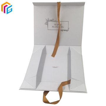 Luxury Custom Foldable Apparel Packaging Boxes with Ribbon Closure