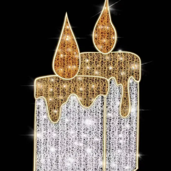 Ramadan Ornament Motif - Outdoor Islamic Decor Candle