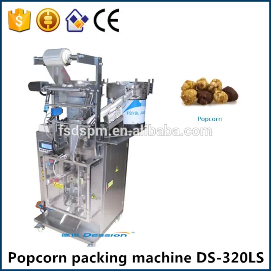 85g popcorn snack food sachet low cost full 304 Staniless steel semi automatic vertical filling packing machine manufacturer