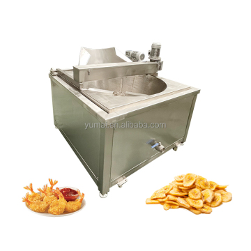 Industrielle runde Topfbratenmaschine für Gaserwärmung und automatisches Rühren von Kochbananen, Zwiebelchips und Erdnüssen