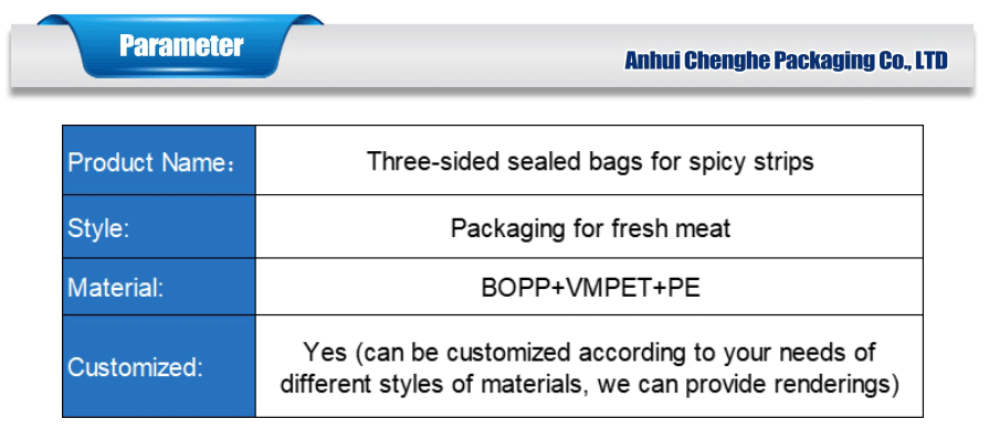 three sided sealed bag