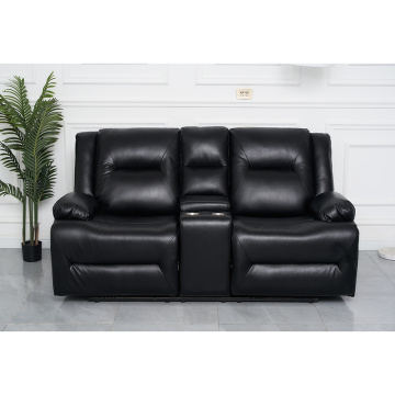 Black Leather 3 2 1 Recliner Sofa Set