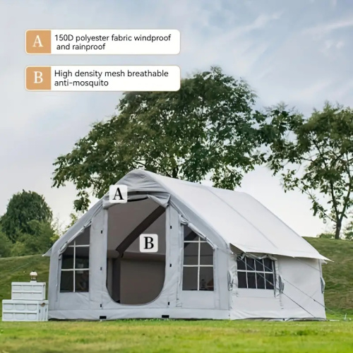 Weatherproof Inflatable Tent for 4-10 People – Large Camping Shelter
