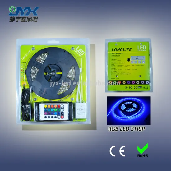 blister set packing led strip smd 5050 5m 60led/m ip65 rgb ed stirp with blister package kit