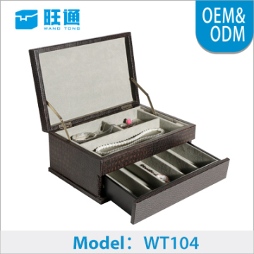 2016 custom packaging protective leather wholesale Storage Box watch display case