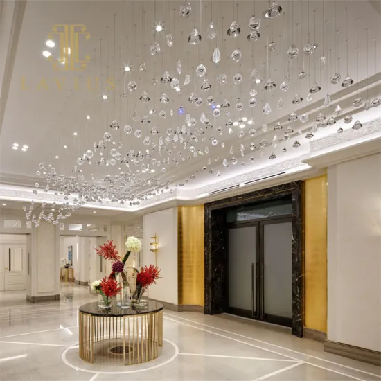 Art Retro Hanging Large Crystal Hallway Chandelier Lighting