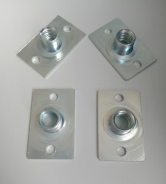 Two holes in square base T-nuts