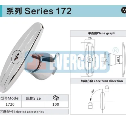 Zinc alloy electrical cabinet T type handle lock