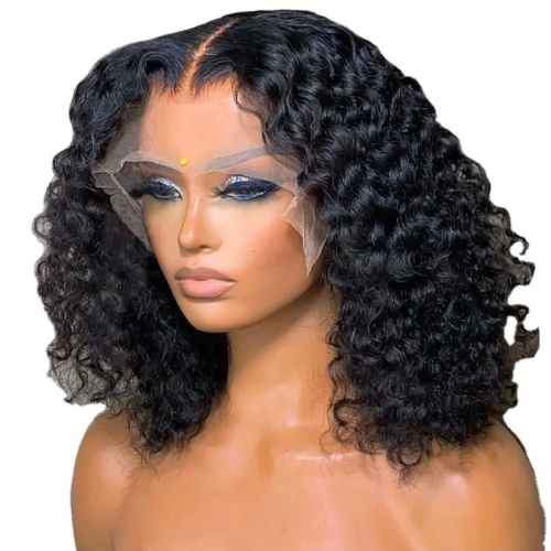 Brazilian vendors cuticle aligned virgin hair ,Pre Plucked 13*4 transparent lace curly lace frontal wig,full lace human hair wig
