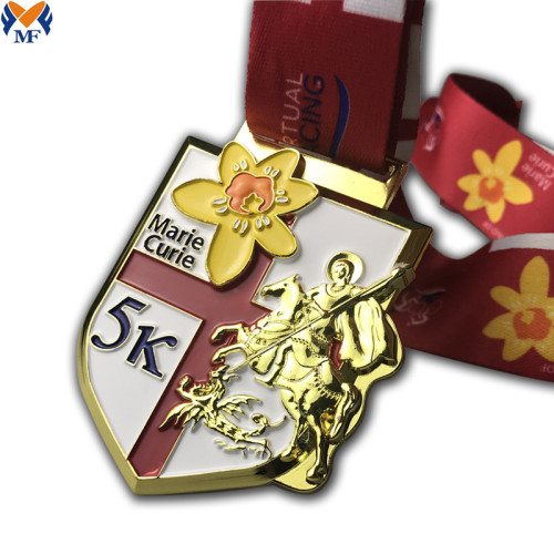 Custom metal zinc alloy coastal challenge medal