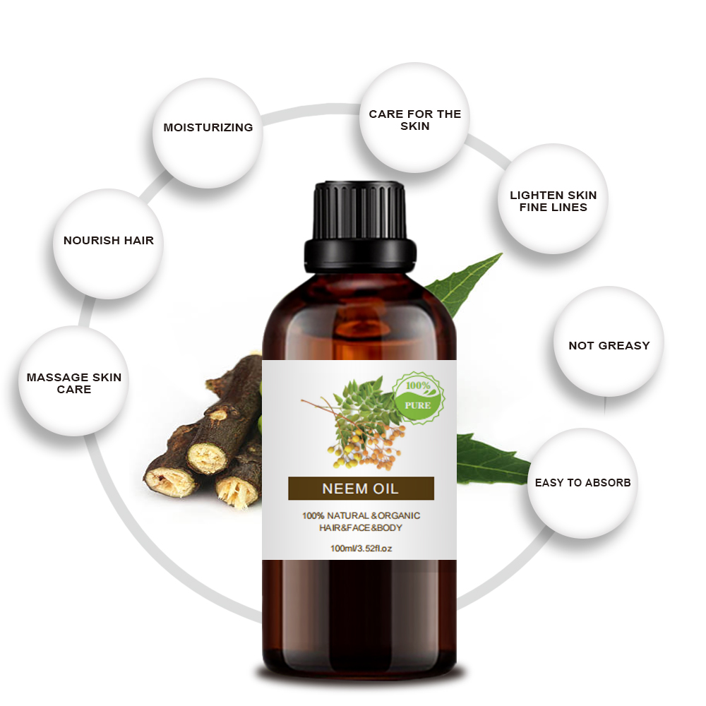 Aceite de neem 100%puro y natural para el volumen de la piel