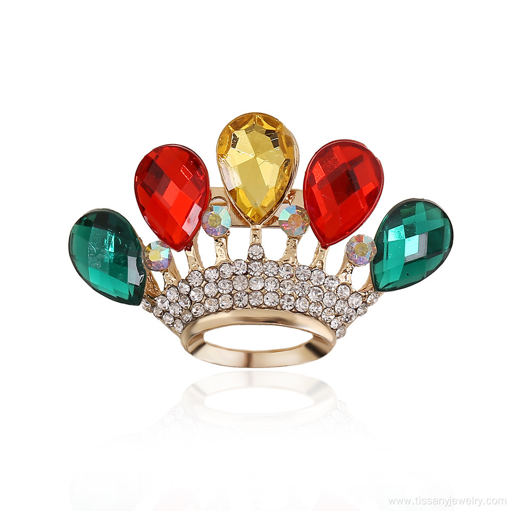 Hot sale crown color brooch pins