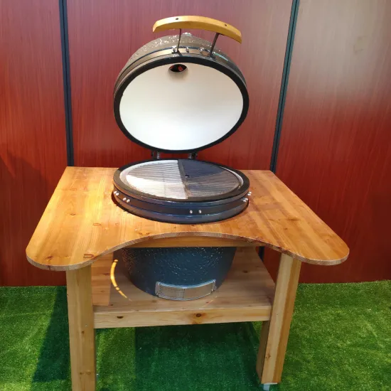 2019 High End Kamado Barbecu Grill Table Stainless Steel Charcoal Barbecue Grill BBQ Ceramic Kamado 52 cm bbq island