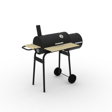 Portable Steel Offset Pit Smoker BBQ Grill for Garden & Backyard