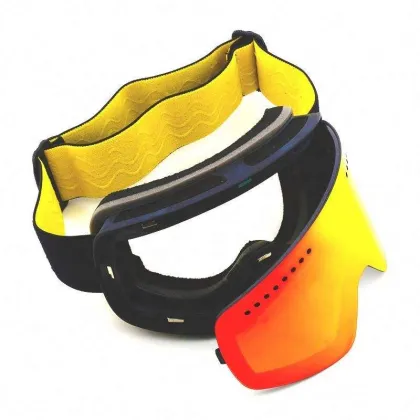 Custom Interchangeable Lens UV400 Anti-Fog Snowmobile Ski Goggles
