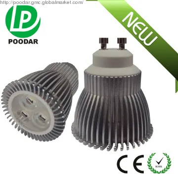 Dimmable GU10 3*2w brigdelux leds D50xH54mm
