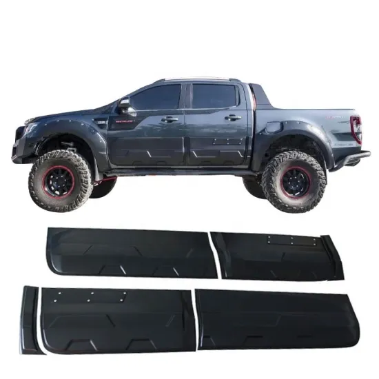 ABS Matte Black Side Molding for Ford Ranger T7 Double Cab 2015-2016-2019