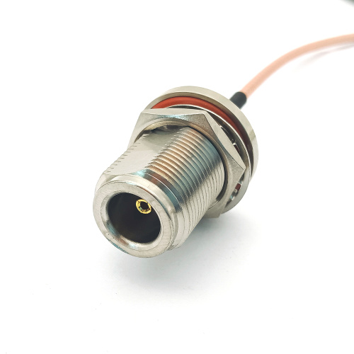 Straight Bulkhead Solder N Female Crimp Cable Connector