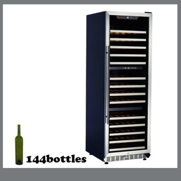 new products 144 bottles freestanding compressor wine cooler with colorful light and air cooling system