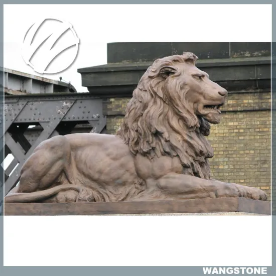 Outdoor Decor Big Stone Lion Statue
