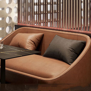 Sofa keratan rempah moden dan kulit untuk kedai kopi dan restoran